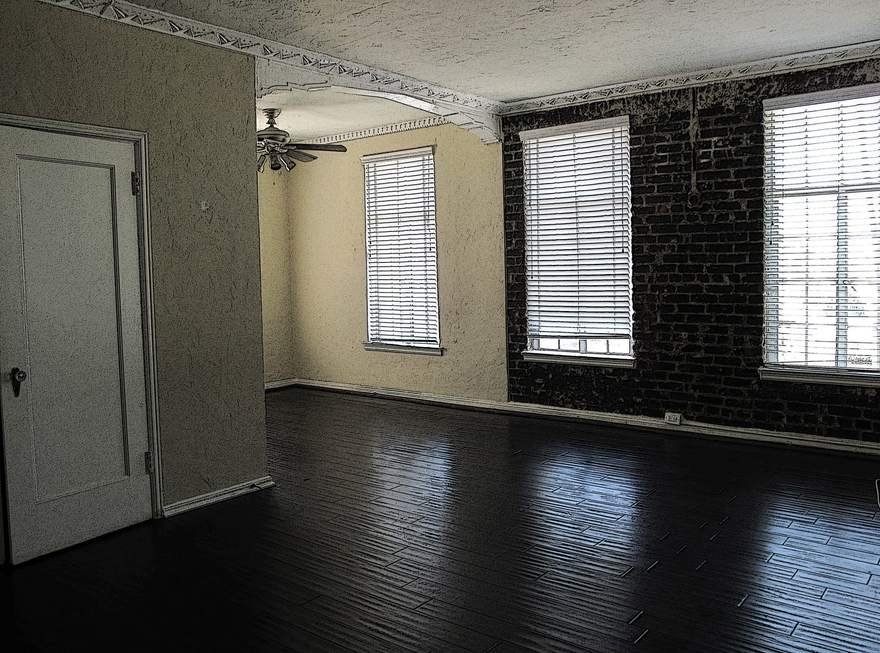An empty unit photographed during a scope walk